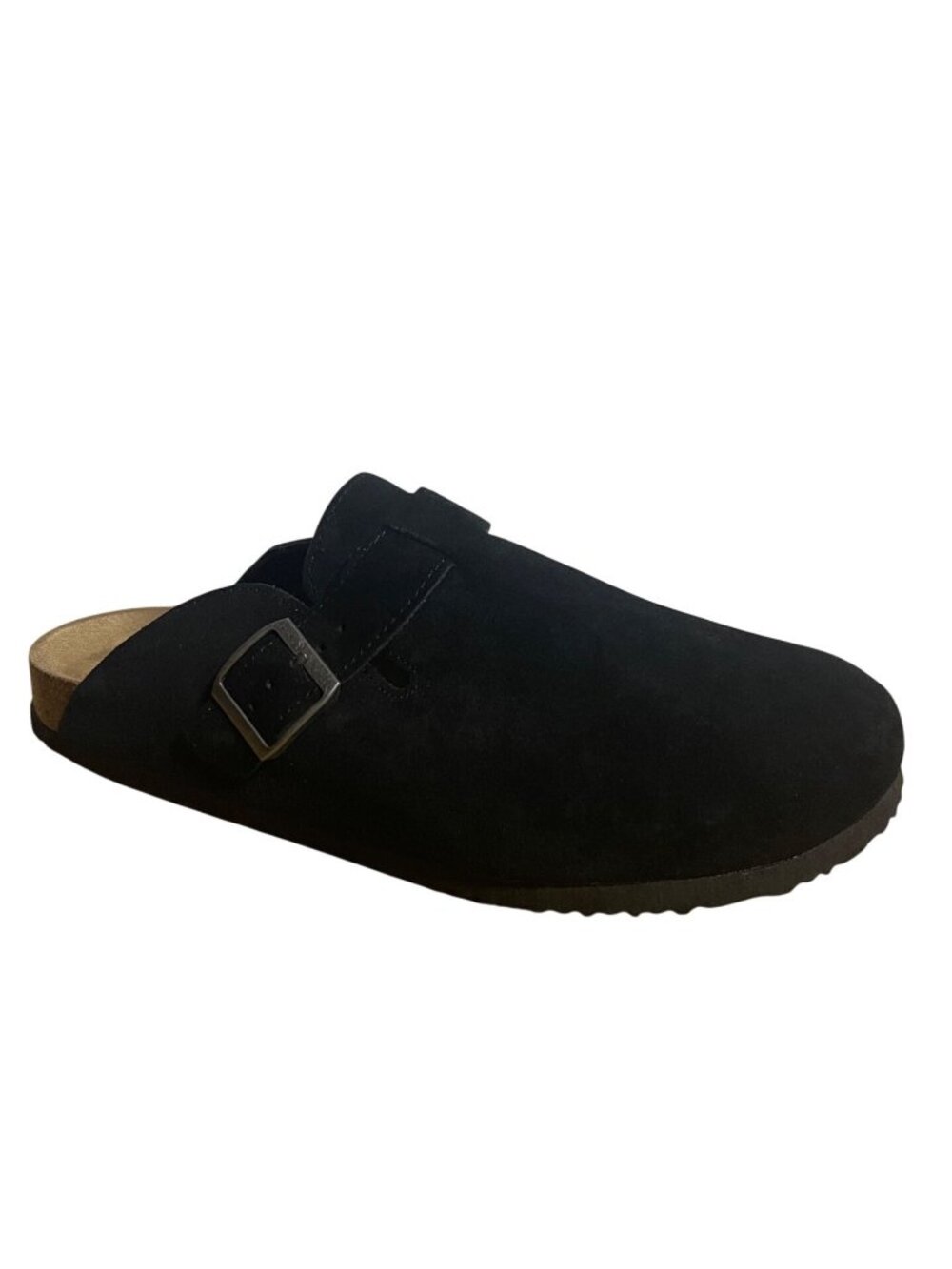 Khombu Damian Men’s Black Suede Slip-On Clogs Size 10 M Leather